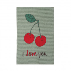 Nef-Nef Cherry Love Ποτηρόπανο από 100% Βαμβάκι σε Πράσινο Χρώμα 40x60cm