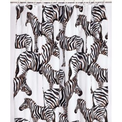 Kentia Υφασμάτινη Κουρτίνα Μπάνιου 180x180 Zebra